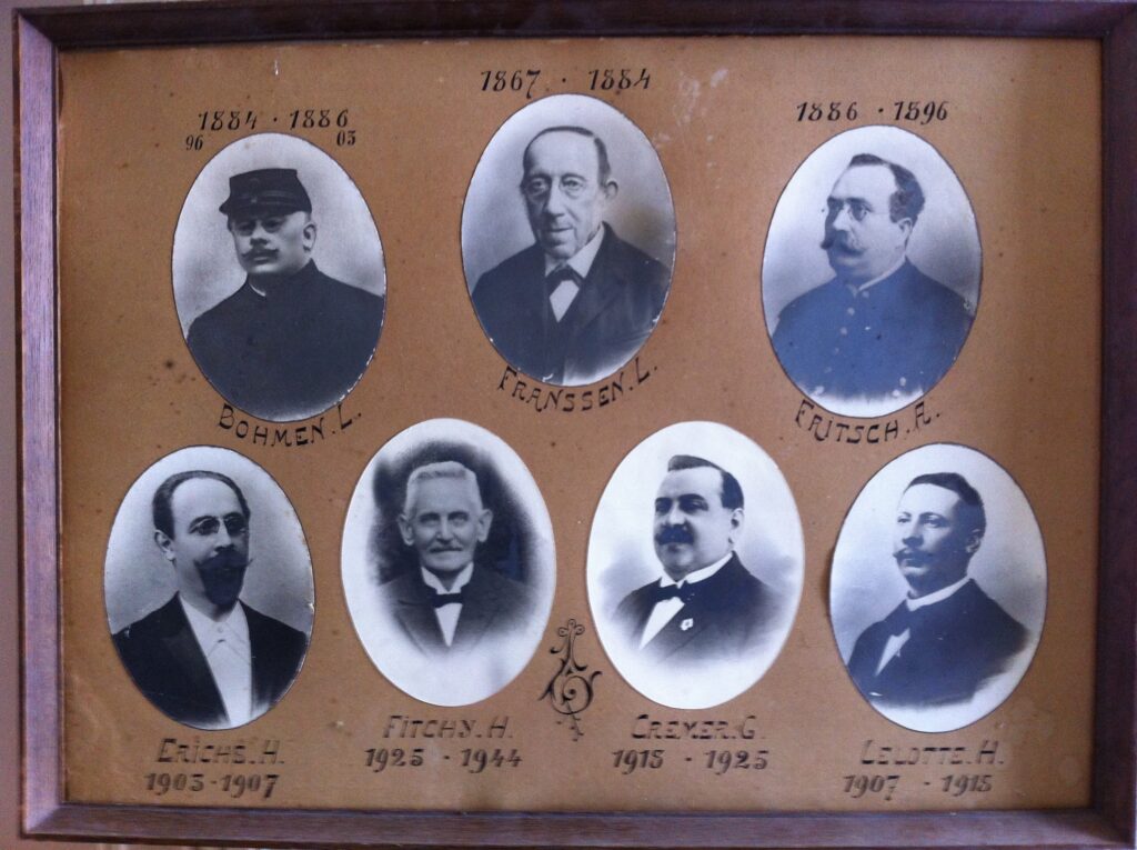 Franssen L. : 1867-1884;
Buhmen L. : 1884-1886;
Fritsch R. : 1886-1896;
Eriche H. : 1905-1907;
Lelotte H. : 1907-1915;
Cremer G. : 1915-1925;
Fitschy H. : 1925-1944.