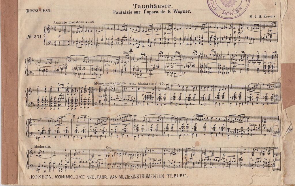 partition de "Tannhäuser, fantaisise sur l'opéra de R. Wagner"